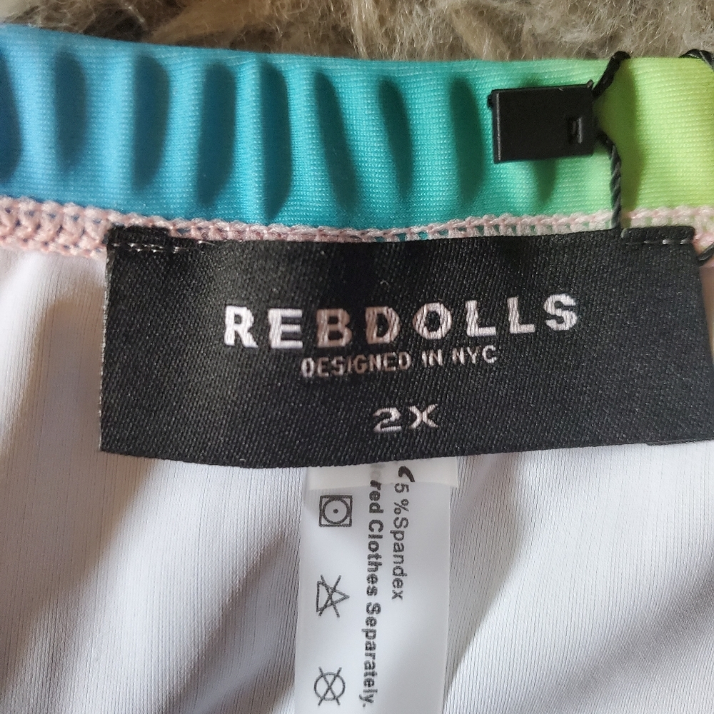 🦄 🎊HP🎉 REBDOLLS High Waisted Rainbow Bikini Bottoms - Picture 4 of 8